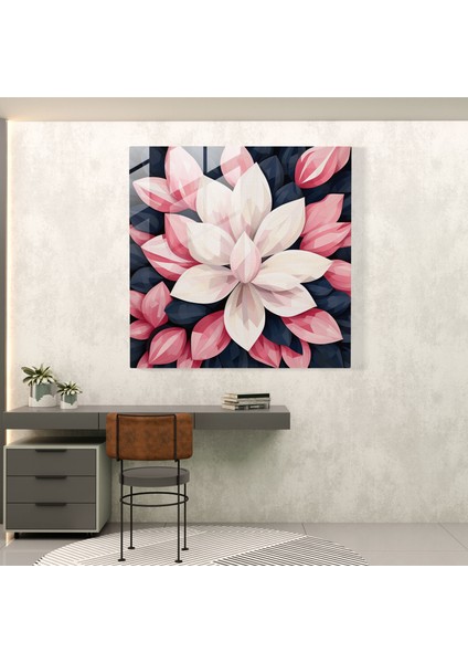 Modern Manolya Cam Baskı - Manolya, Ev Dekorasyonu, Cam Sanatı, Duvar Dekorasyonu, 30X30 modelleri