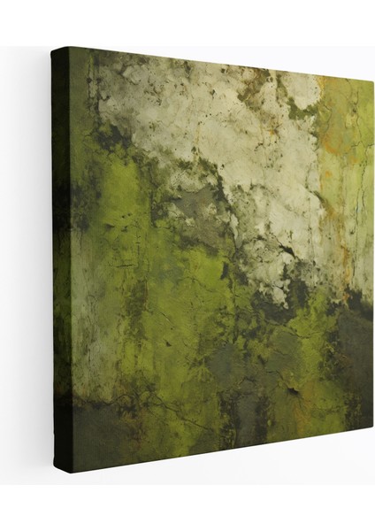 Yosun Duvar Sanatı - Modern Soyut Kanvas Tablo - Yosun, Yosun Kanvas Tablo, Yosun Duvar Dekorasyonu, Dokulu Yosun Desenleri, 30X30