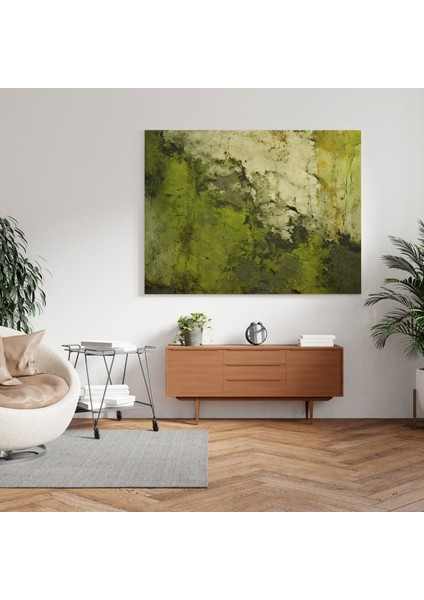 Yosun Duvar Sanatı - Modern Soyut Kanvas Tablo - Yosun, Yosun Kanvas Tablo, Yosun Duvar Dekorasyonu, Dokulu Yosun Desenleri, 30X30 fiyatları