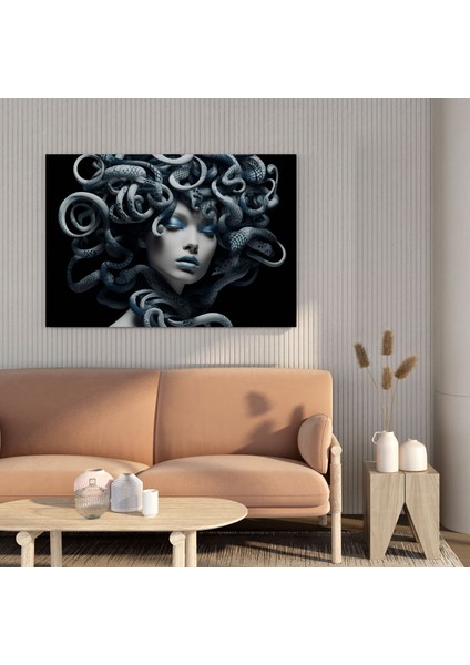 Medusa Kanvas Tablo - Medusa, Kanvas Tablo, Karma Desenli, Yılan Saçı, 30X30 fiyatları