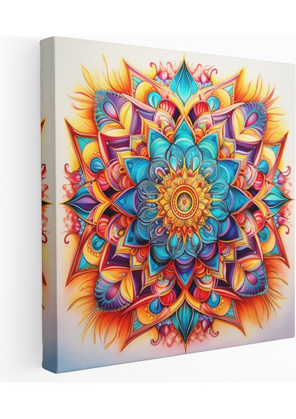 Motivasyon Kanvas Tablo: Uyumlu Mandala - Motivasyon, Kanvas Tablo, Ev Dekorasyonu, Duvar Sanatı, 30X30