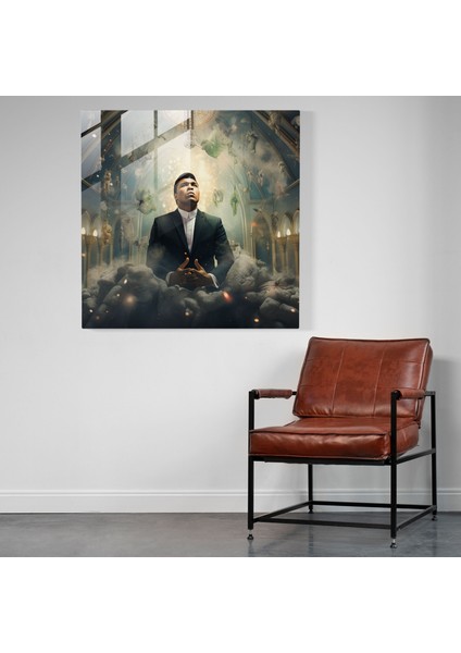 Muhammed Ali Rüyası Cam Baskı - Muhammed Ali, Hayattan Daha Büyük Persona, Cam Duvar Sanatı, Dijital Sanat Eseri, 30X30 modelleri
