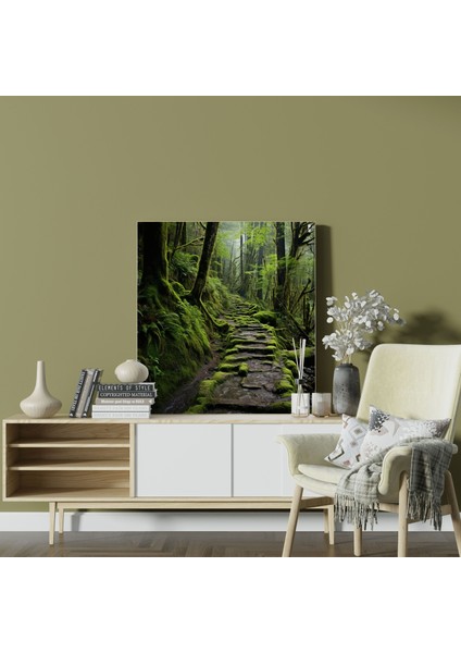 Yosun Duvar Dekorasyonu - Yosun, Doğanın Harikaları, Kanvas Tablo, Ev Dekorasyonu, 30X30 modelleri