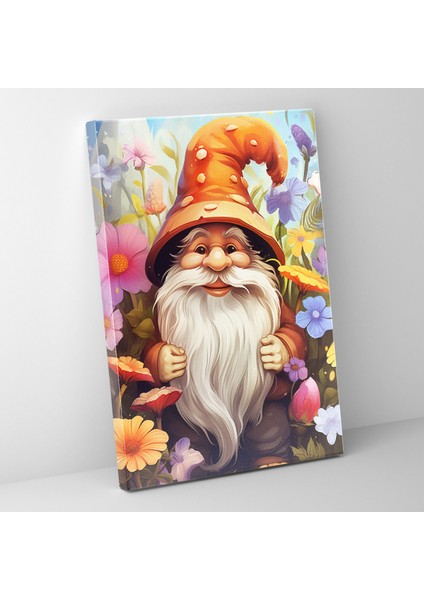 Gnome Kanvas Tablo - Karikatürden Esinlenen Duvar Tablosu - Gnome, Duvar Dekorasyonu, Gnome, Kanvas Tablo, 30X50