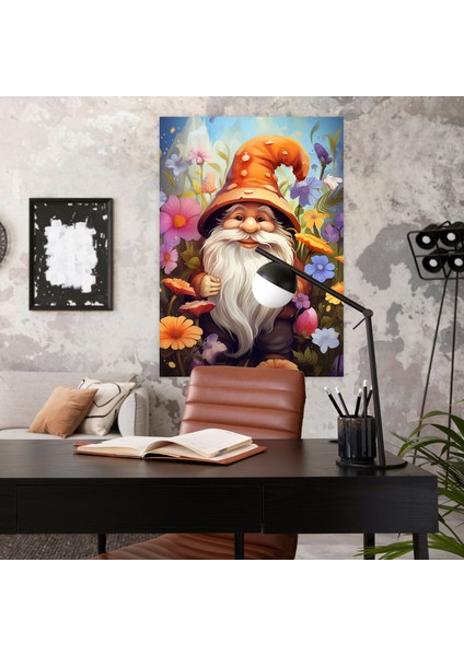 Gnome Kanvas Tablo - Karikatürden Esinlenen Duvar Tablosu - Gnome, Duvar Dekorasyonu, Gnome, Kanvas Tablo, 30X50