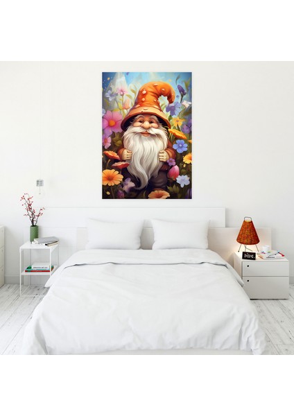 Gnome Kanvas Tablo - Karikatürden Esinlenen Duvar Tablosu - Gnome, Duvar Dekorasyonu, Gnome, Kanvas Tablo, 30X50