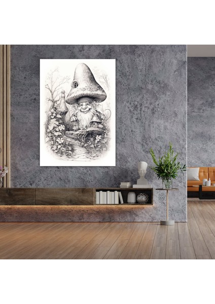 Büyülü Orman Gnome Kanvas Tablo - Gnome, Gnome, Kaprisli, Mistik, 30X50 fiyatları
