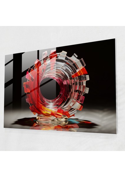 Risky Poker Cam Sanatı - Kumar, Poker Çipi, Cam Eser, Ev Dekorasyonu, 45X30