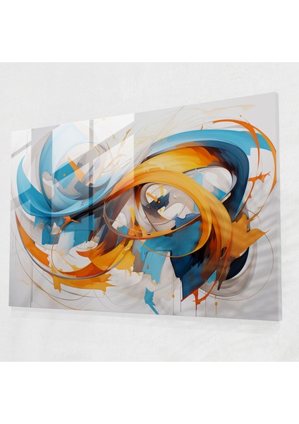 Graffiti Cam Sanatı - Soyut Enerji ve Hareket - Graffiti, Graffiti, Modern Sanat, Cam Duvar Sanatı, 45X30