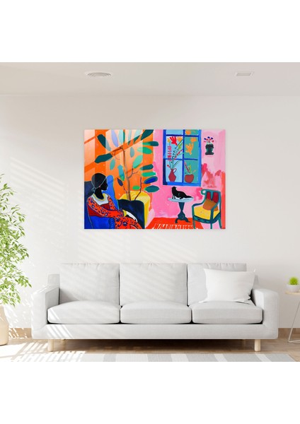 Henri Matisse Cam Baskı Duvar Dekorasyonu - Henri Matisse, Henri Matisse, Cam Duvar Sanatı, Cam Sanatı, 45X30