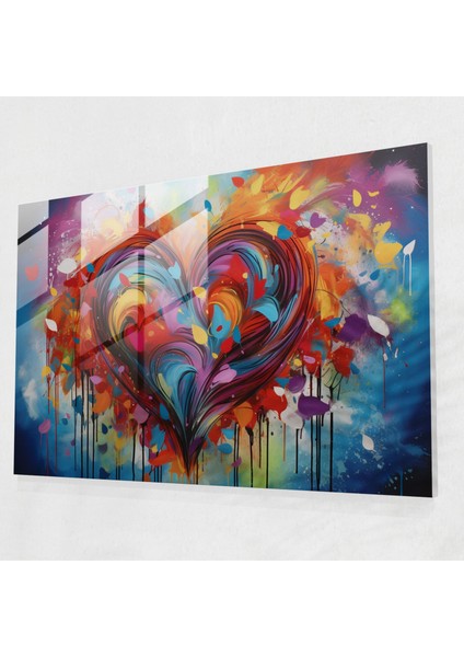Graffiti Cam Duvar Sanatı - Kentsel Aşk - Graffiti, Cam Baskı, Kent Sanatı, Graffiti Aşkı, 45X30