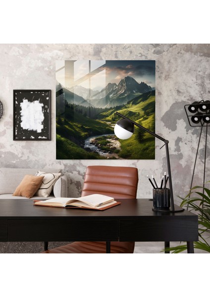 Majestic Serenity Cam Baskı - Manevi, Yumuşak Sabah Işığı, Cam Duvar Sanatı, Manevi, 30X30 fiyatları