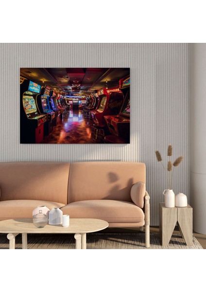 Retro Arcade Kanvas Tablo - Retro, Kanvas Tablo, Atari Odası, Kanvas Tablo, 30X30 fiyatları