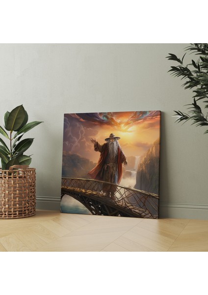 Yüzüklerin Efendisi Duvar Tablosu - Gandalf'ın Büyüsü Kanvas Tablo - Yüzüklerin Efendisi, Kanvas Tablo, Canlı Dijital Sanat, Yüzüklerin Efendisi, 30X30