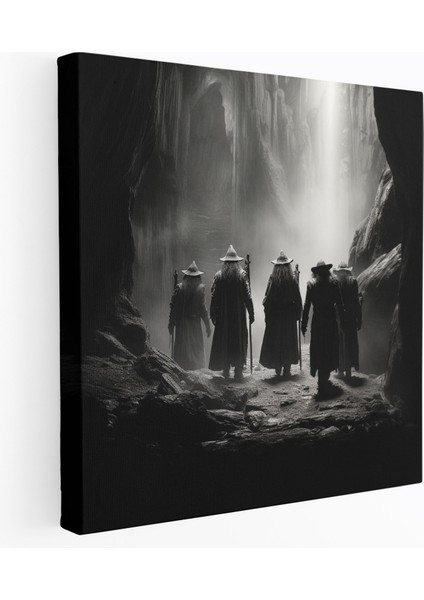Yüzüklerin Efendisi Kanvas Tablo - Moria Madenlerinde Yüzük Kardeşliği - Yüzüklerin Efendisi, Ev Dekorasyonu, Macera, Kanvas Tablo, 30X30