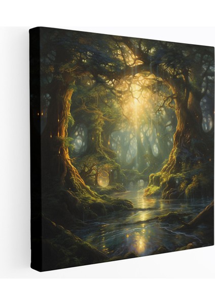 Yüzüklerin Efendisi Duvar Tablosu - Büyüleyici Lothlórien - Yüzüklerin Efendisi, Duvar Tablosu, Kanvas Tablo, Büyüleyici Lothlórien, 30X30