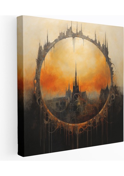 Yüzüklerin Efendisi Duvar Tablosu - Geometrik Tek Yüzük - Yüzüklerin Efendisi, Duvar Sanatı, Sanatı, Tek Yüzük, 30X30