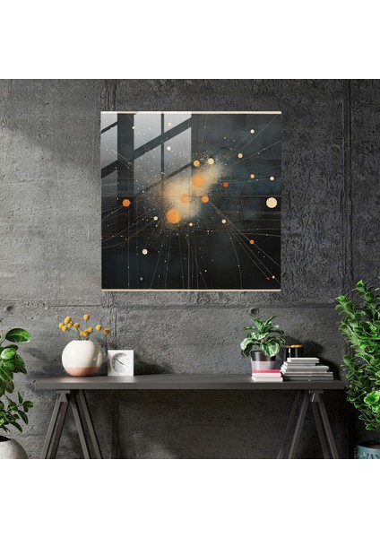 Yıldız Haritası - Geometrik Takımyıldızlar - Yıldız Haritası, Yıldız Haritası, Ev Dekorasyonu, Modern Sanat, 30X30 fiyatları