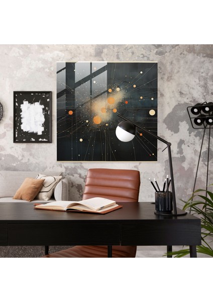 Yıldız Haritası - Geometrik Takımyıldızlar - Yıldız Haritası, Yıldız Haritası, Ev Dekorasyonu, Modern Sanat, 30X30 modelleri