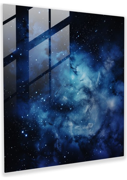 Samanyolu Yıldız Haritası Cam Baskı - Yıldız Haritası, Yıldız Haritası, Ev Dekorasyonu, Duvar Dekorasyonu, 30X30