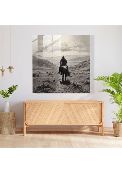 Güneybatı Gezgini - Cam Baskı - Güneybatı, Duvar Süslemesi, Batı Kovboyu, Macera, 30X30 fiyatları