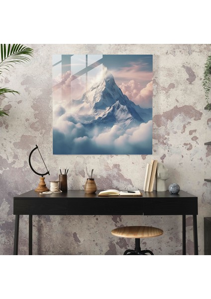 Grand Winter Peak Cam Baskı - Kış, Cam Tablo, Ev Dekorasyonu, Cam Baskı, 30X30 modelleri
