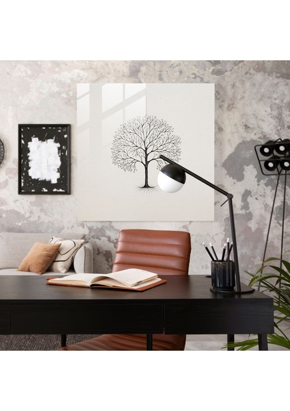 Cam Baskı - Minimalist Hayat Ağacı - Hayat Ağacı, Duvar Süslemesi, Hayat Ağacı, Cam Duvar Sanatı, 30X30 modelleri