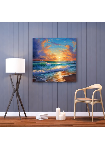 Gündoğumu Kanvas Tablo - Gündoğumu, Gündoğumu, Plaj, Duvar Dekorasyonu, 30X30 fiyatları