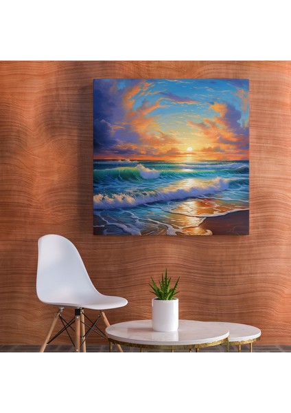 Gündoğumu Kanvas Tablo - Gündoğumu, Gündoğumu, Plaj, Duvar Dekorasyonu, 30X30 modelleri