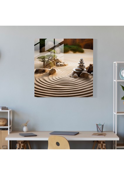 Zen Serene Bahçe Cam Baskı - Zen, Duvar Süslemesi, Cam Baskı, Ev Dekorasyonu, 30X30 fiyatları