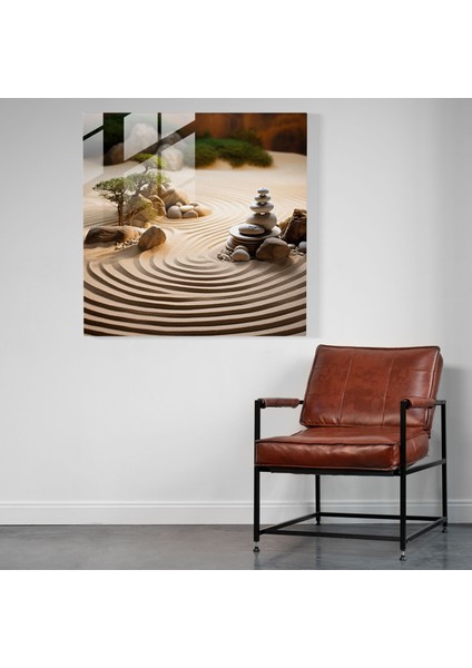 Zen Serene Bahçe Cam Baskı - Zen, Duvar Süslemesi, Cam Baskı, Ev Dekorasyonu, 30X30 modelleri