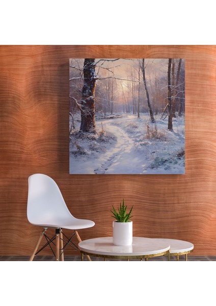 Kış Harikalar Diyarı Duvar Sanatı - Kış, Kış, Duvar Dekorasyonu, Kış Ormanı, 30X30 modelleri