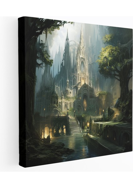 Yüzüklerin Efendisi Kanvas Tablo - Lothlórien Izlenim - Yüzüklerin Efendisi, Ev Dekorasyonu, Duvar Dekorasyonu, Kanvas Tablo, 30X30