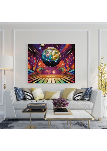 Retro Poster Duvar Sanatı - Retro, Duvar Sanatı, Kanvas, Disko Topu, 30X30 modelleri