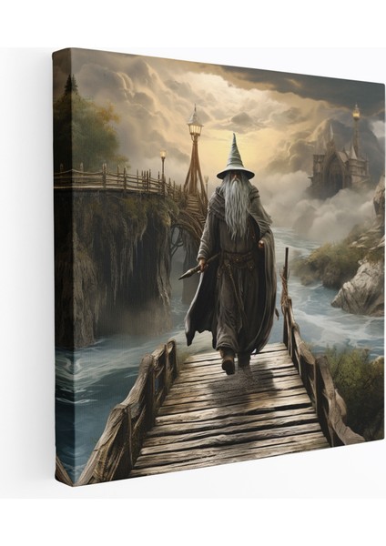Yüzüklerin Efendisi Duvar Tablosu - Khazad-Dûm Köprüsü - Yüzüklerin Efendisi, Duvar Tablosu, Kanvas Tablo, Duvar Süslemesi, 30X30