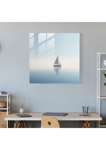 Deniz Manzarası Minimalist Cam Baskı - Deniz Manzarası, Minimalist, Deniz Manzarası, Modern Sanat, 30X30 modelleri