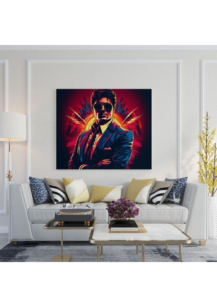 Scarface Duvar Sanatı - Scarface, Canlı Renkler, Nostaljik Hava, Scarface, 30X30