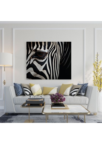 Zebra Kanvas Tablo - Görkemli Zebra - Zebra, Duvar Dekorasyonu, Kutsal Alan, Zebra, 70X70 fiyatları