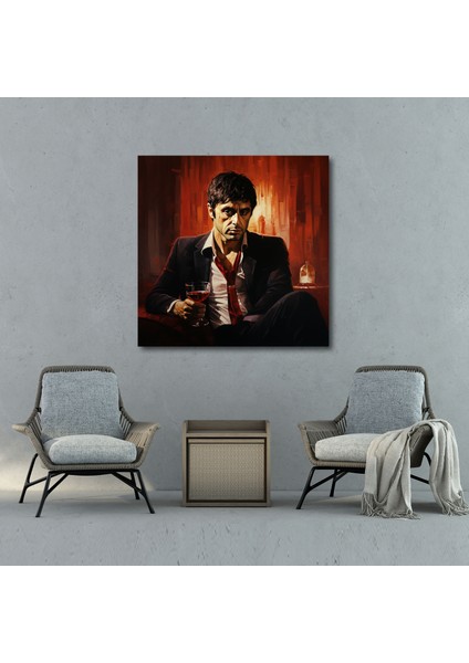 Scarface Duvar Sanatı: Dünya Senindir - Scarface, Duvar Sanatı, Kanvas Tablo, Kanvas Tablo, 30X30 modelleri