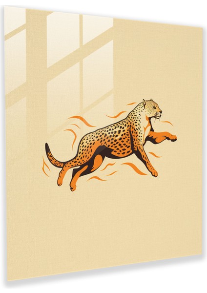 Yaban Hayatı Cam Duvar Sanatı - Yaban Hayatı, Minimalist Çizgi Sanatı, Cam Baskı, Büyüleyici Yaban Hayatı Cam Sanatı, 30X30
