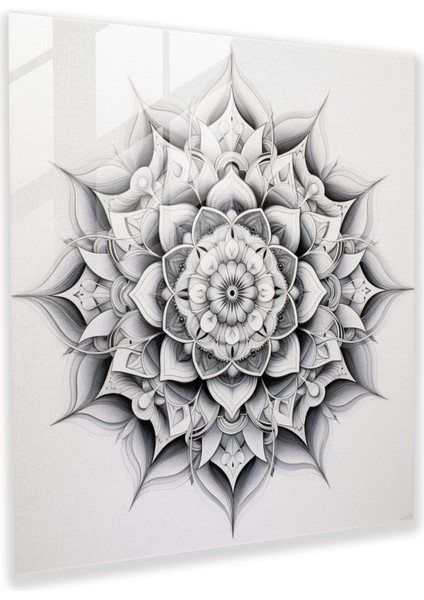 Zen Simetri Cam Baskı - Zen, Ev Dekorasyonu, Cam Duvar Sanatı, Zen, 30X30