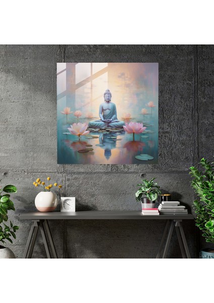Zen Sakinleştirici Buda Cam Baskı - Zen, Modern Sanat, Ev Dekorasyonu, Duvar Dekorasyonu, 30X30 fiyatları