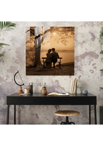 Romantik Vintage Sepya Cam Baskı - Romantik, Duvar Süslemesi, Fotoğraf, Romantik, 30X30 fiyatları