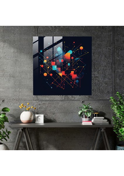 Yıldız Haritası Cam Baskı - Yıldız Haritası, Cam Baskı, Canlı Renkler, Ev Dekorasyonu, 30X30 fiyatları