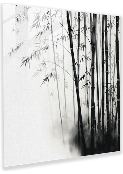 Zen Bambu Ormanı Cam Baskı - Zen, Cam Sanatı, Huzurlu, Ev Dekorasyonu, 50X50