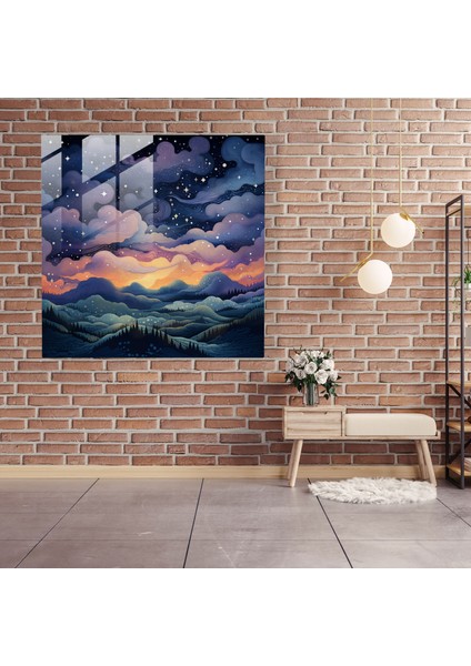 Kaprisli Yıldız Haritası Cam Baskı - Yıldız Haritası, Cam Baskı, Modern Sanat, Yıldız Haritası, 30X30 fiyatları