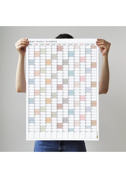 2025 Yıllık Planlayıcı Duvar Takvimi Boho Renk Planlayıcı Takvim 2025 Okul Takvimi Boyut 50 x 70 cm fiyatları