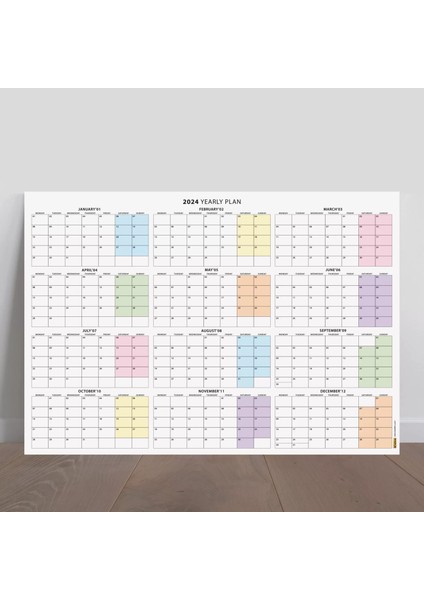 2025 Yıllık Planlayıcı Duvar Takvimi 2025 Planlayıcı Takvim 2025 Year Planner Boyut 35 x 50 cm