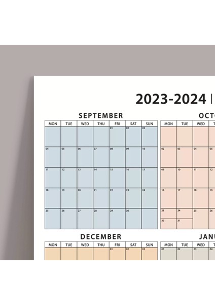 Eylül Başlangıç 2024 2025 Akademik Takvim Akademik Planlayıcı Takvim Duvar Takvimi Boyut 70 x 100 cm
