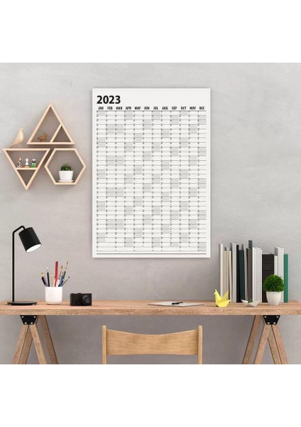 2025 Yıllık Planlayıcı Duvar Takvim Siyah Yearly Wall Planner Boyut 70 x 100 cm